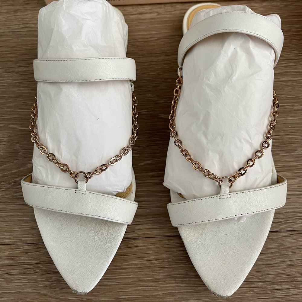 ALEXANDRE BIRMAN Effie Chain Flat Slide Sandals